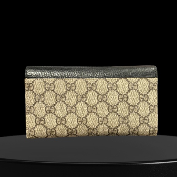 Gucci Black and Tan Long Wallet - Picture 2 of 7